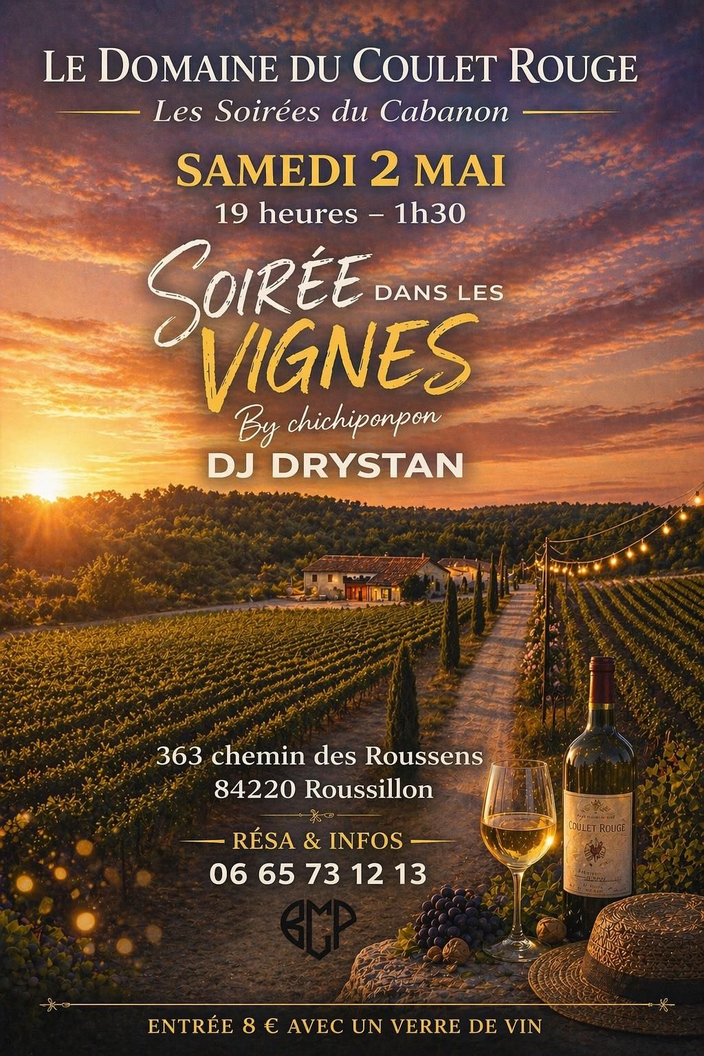 soiree domaine du Coulet Rouge à Roussillon