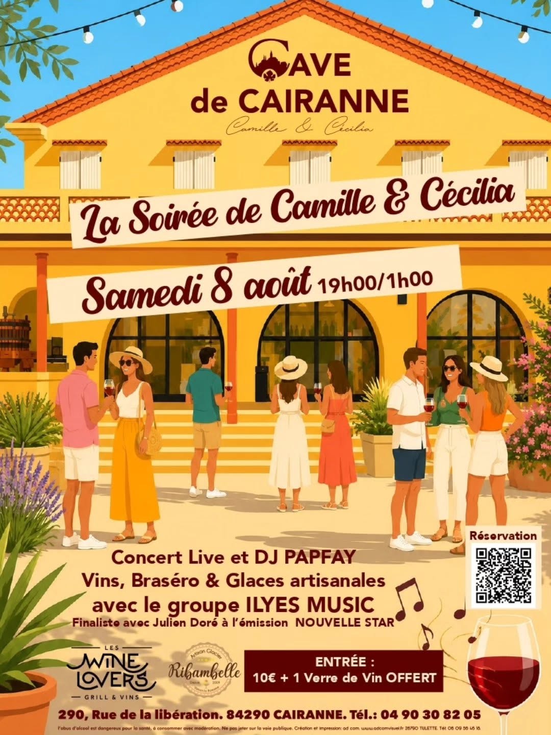 Soirée de Camille et Cécilia à la Cave de Cairanne