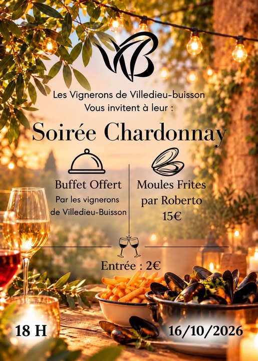 Soirée Chardonnay à la cave des vignerons de Villedieu et Buisson