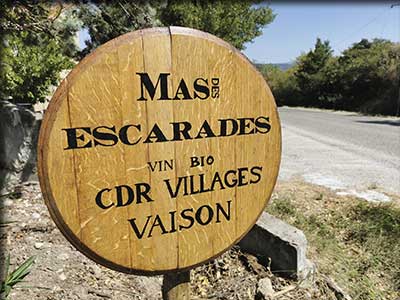 Domaine viticole Mas des Escarades à Buisson dans le Vaucluse
