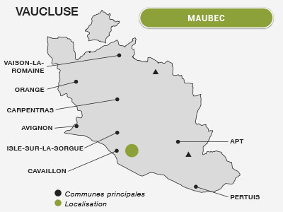 Localisation de Maubec dans le Luberon en Vaucluse vignoble et terroir