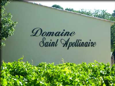 Domaine viticole Saint-Apollinaire à Puyméras dans le Vaucluse