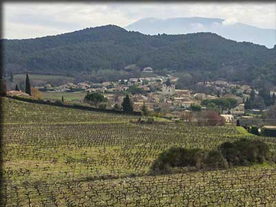 Terroir et vignoble de la commune de Saint-Romain en Viennois dans le Vaucluse