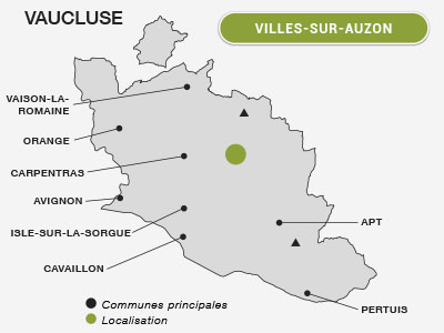 Localisation de Villes-sur-Auzon en Vaucluse