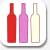 icone vin rouge, rosé et blanc